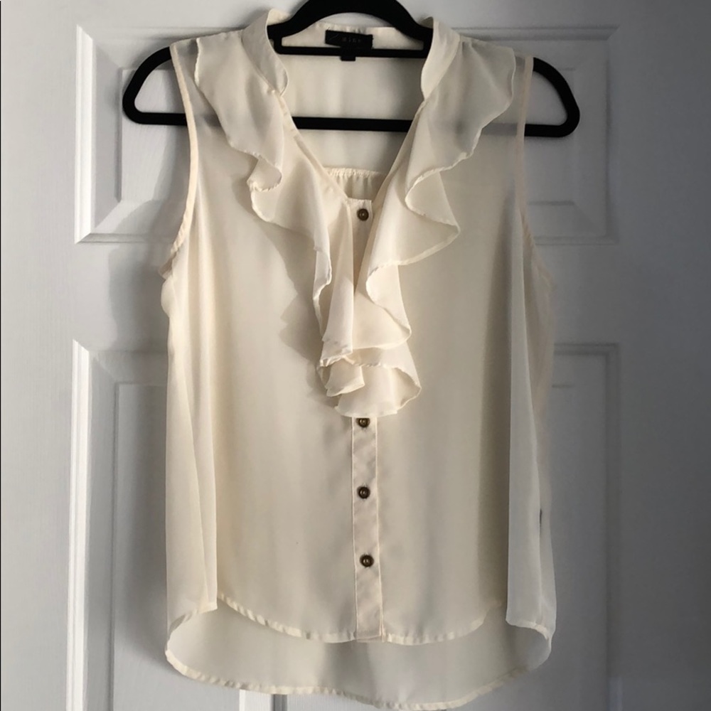 Sheer Off White Tank
